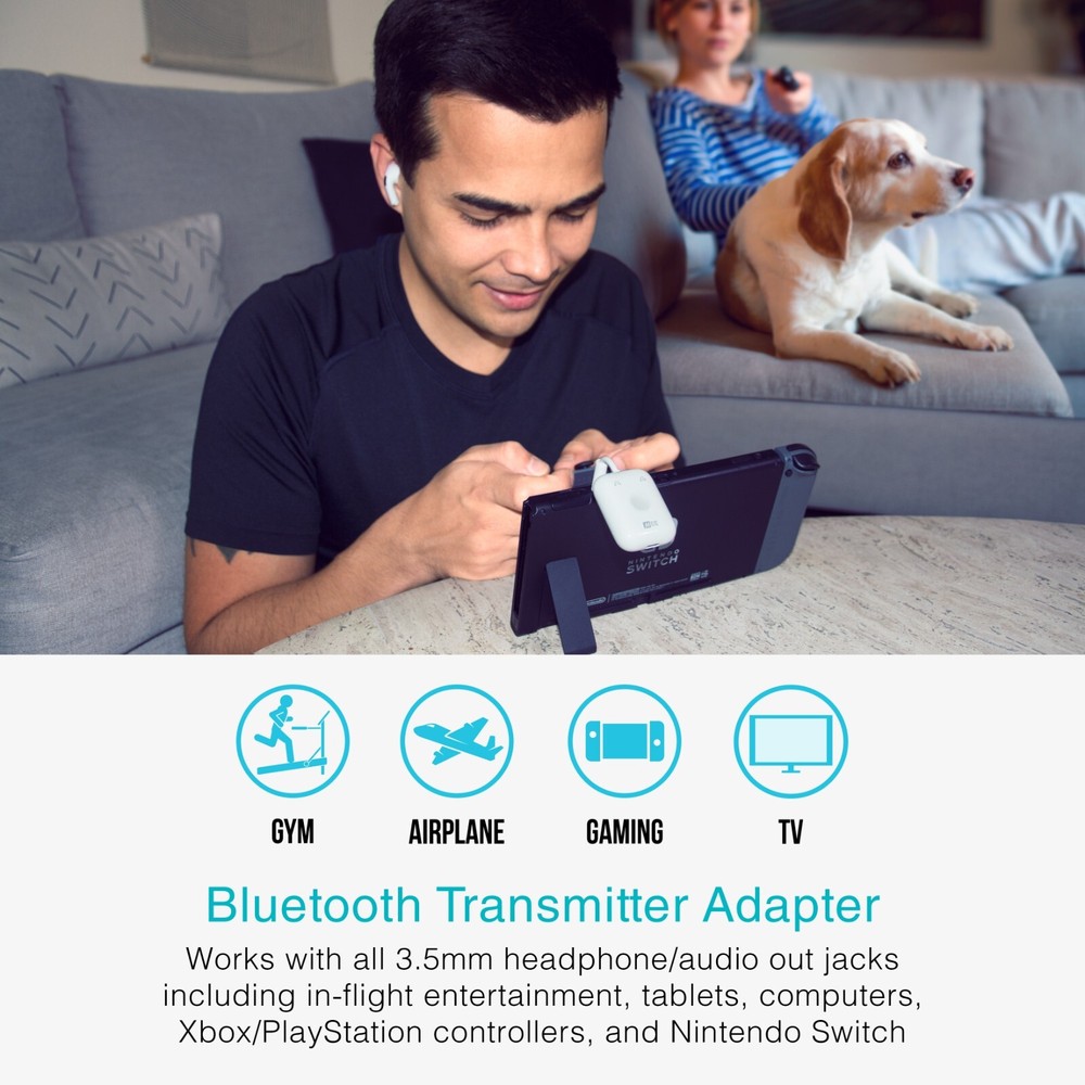 MEE audio Connect Air in-Flight Bluetooth Wireless Audio Transmitter Adapter