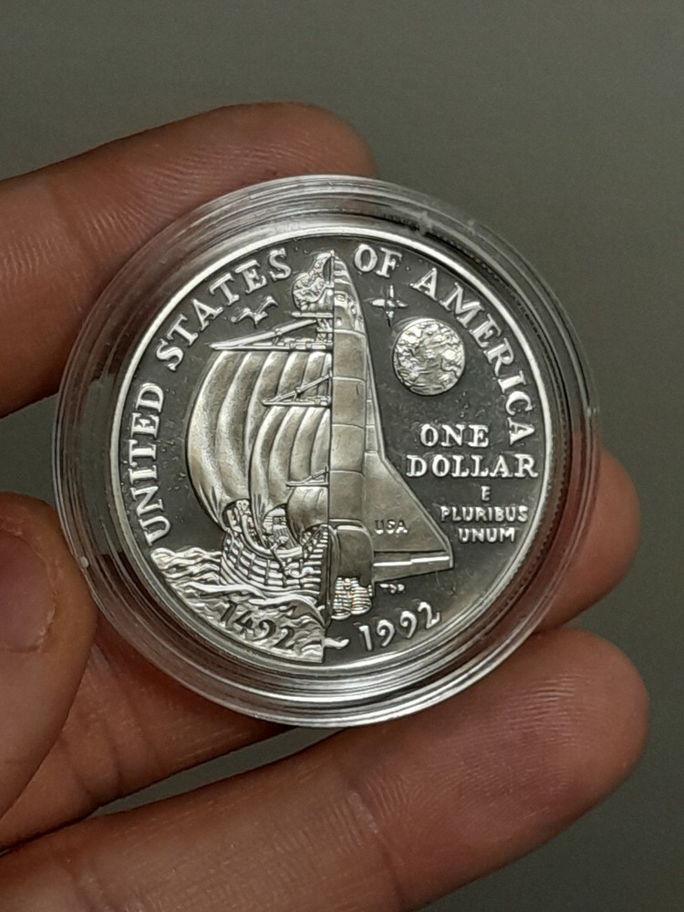 1992 P Columbus Quincentenary Commemorative Proof Silver Dollar Uncirculated