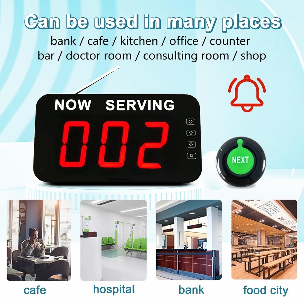 Take A Number System Now Serving Number Sign Simple Queue Management System w...