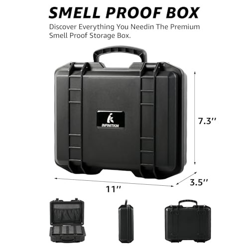 Smell Proof Box, Large Airtight Storage Box with Combination Lock – Medium