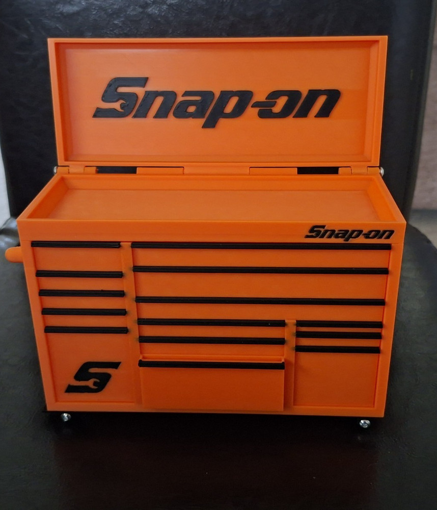 Snap-On Mini High Quality 3D Printed Toolbox (Orange)