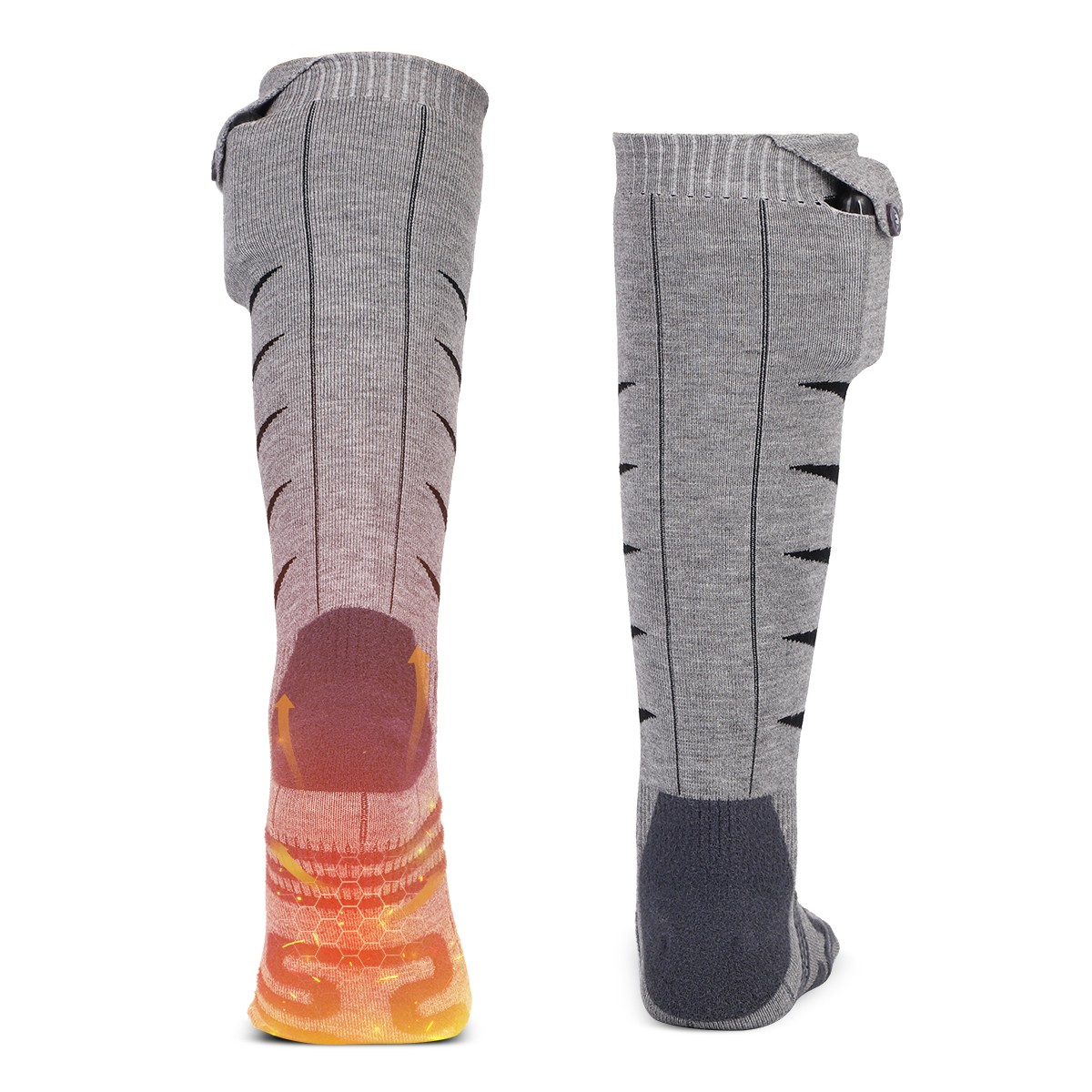 Rechargeable Electric 5000mAh Battery Heated Socks Men Women Winter Foot Warmer