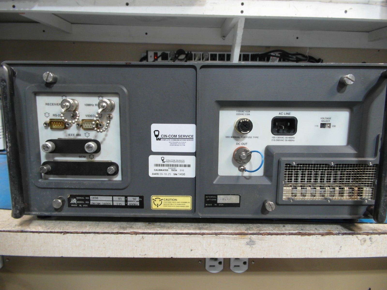 Aeroflex IFR FM/AM-1600S Communication Service Monitor CALIBRATED Refurbished