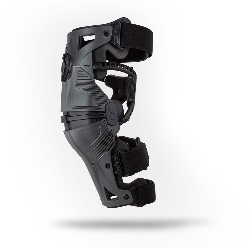 Mobius X8 MX Knee Braces - Gray - Pair - Large