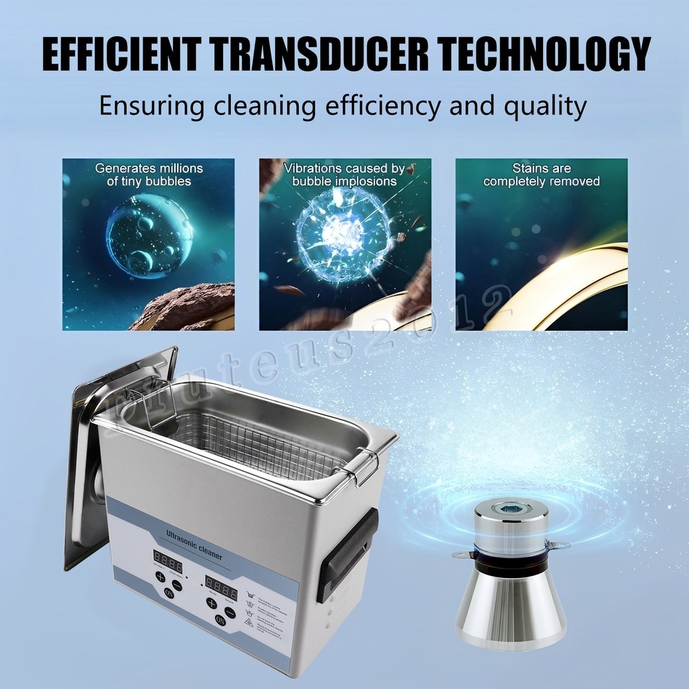 3.2L Ultrasonic Cleaner with Timer Heating Machine Digital Sonic Cleaner
