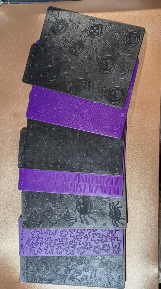 Sizzix Texturz Texture Plates Embossing Patterns, 7 plates, 14 textures