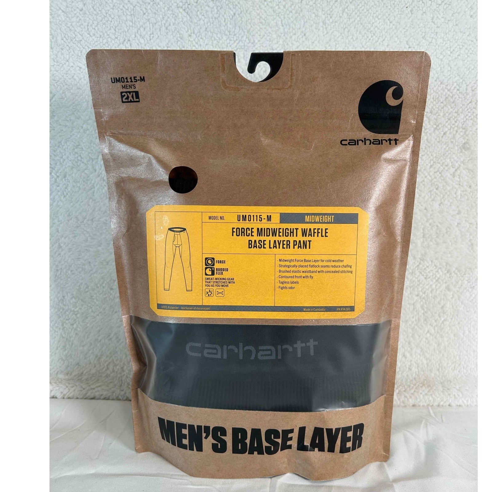 Carhartt Mens Force Midweight Waffle Base Layer Pants 2XL New in Package New