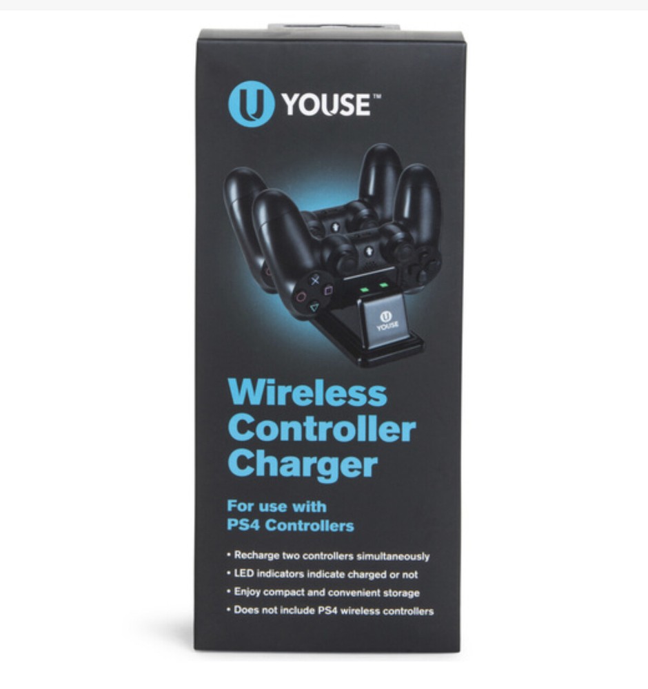 wireless controller charger compatible for two ps4 gaming controllers (fb) M25