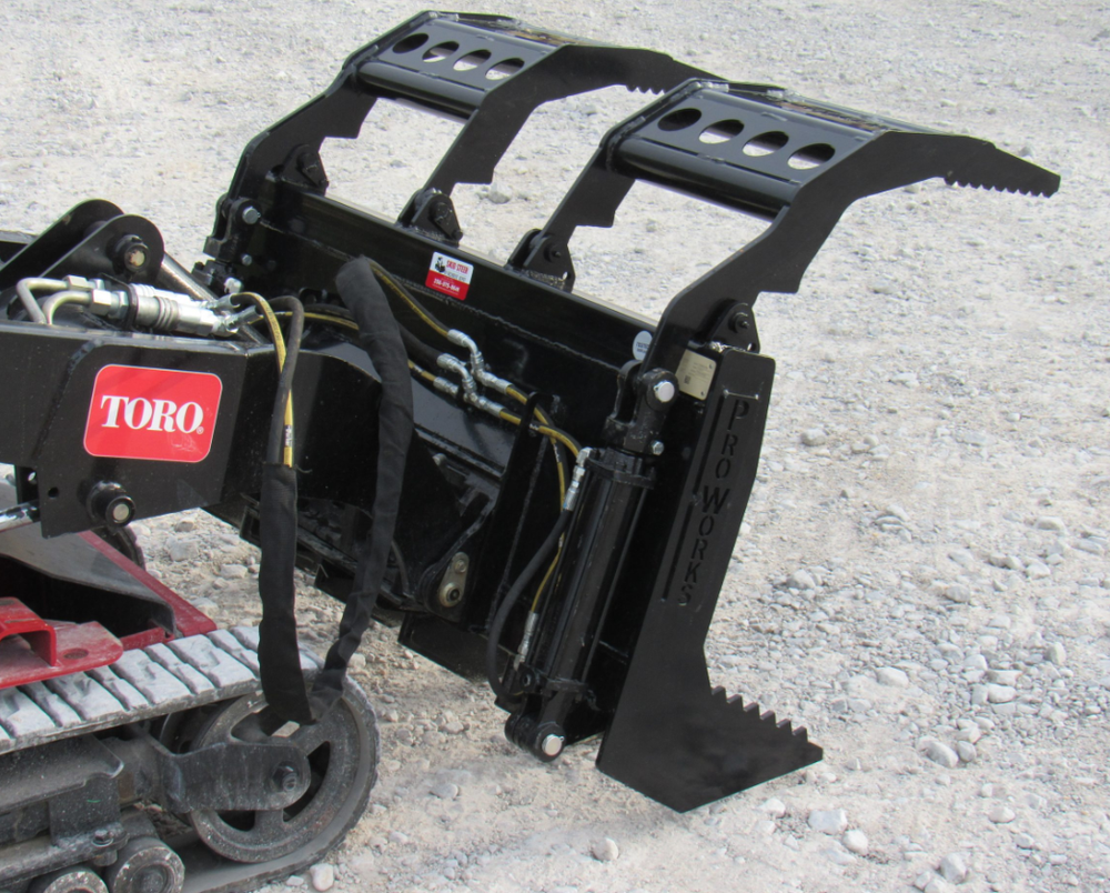 48" Root Rake Clam Grapple Attachment Fits Mini Skid Steer