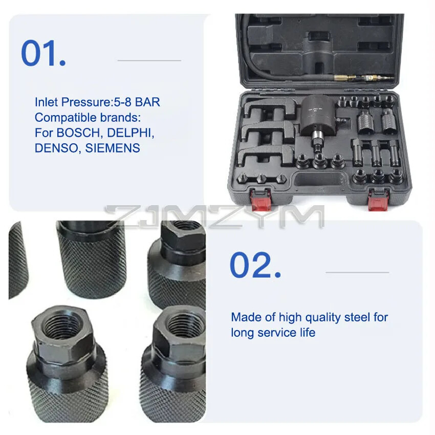 Diesel Injector Removal Puller Pneumatic Injector Extractor Puller Kit car tools