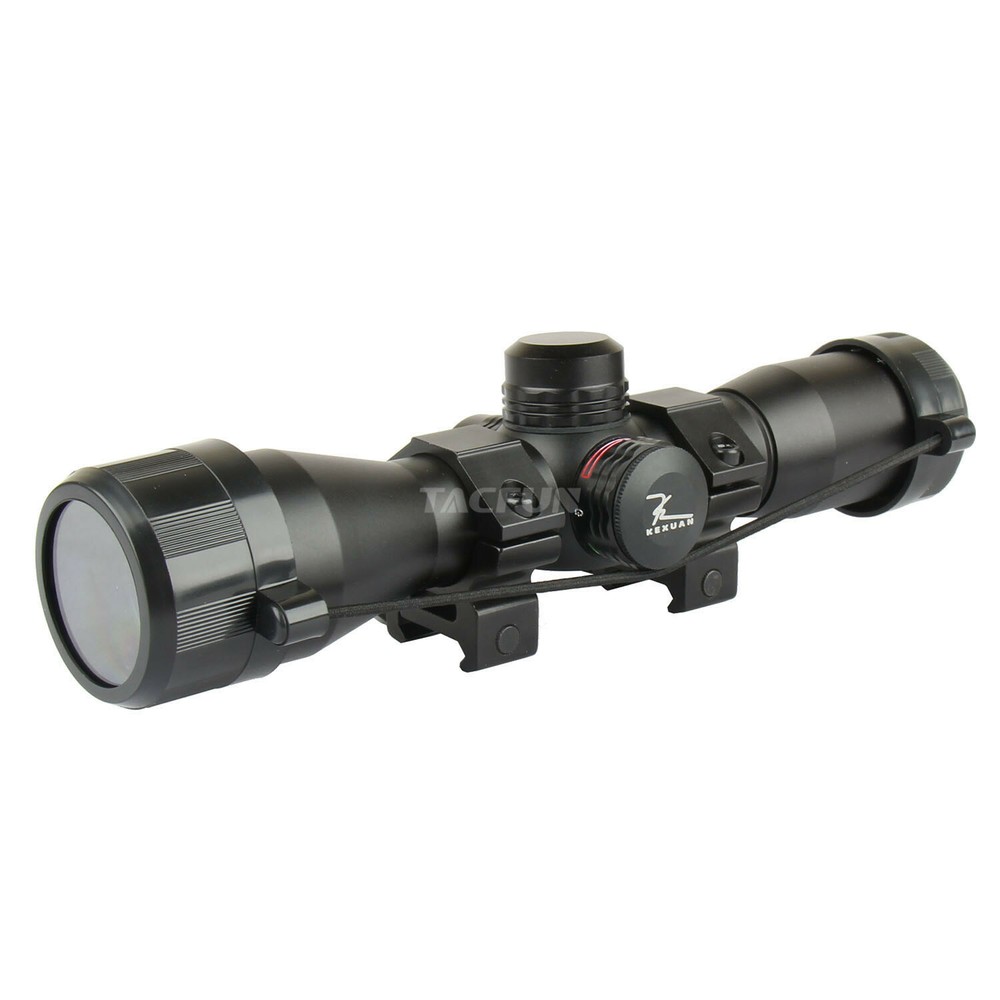New 4X32 Crossbow Compact Multi Range Reticle Scope Red Green With Rings