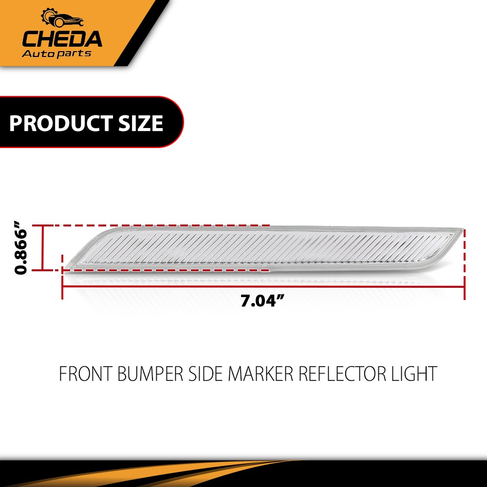 2PCS Front Bumper Reflector Side Marker Lights Fit For 08-14 BMW X6 E71 E72 X5M