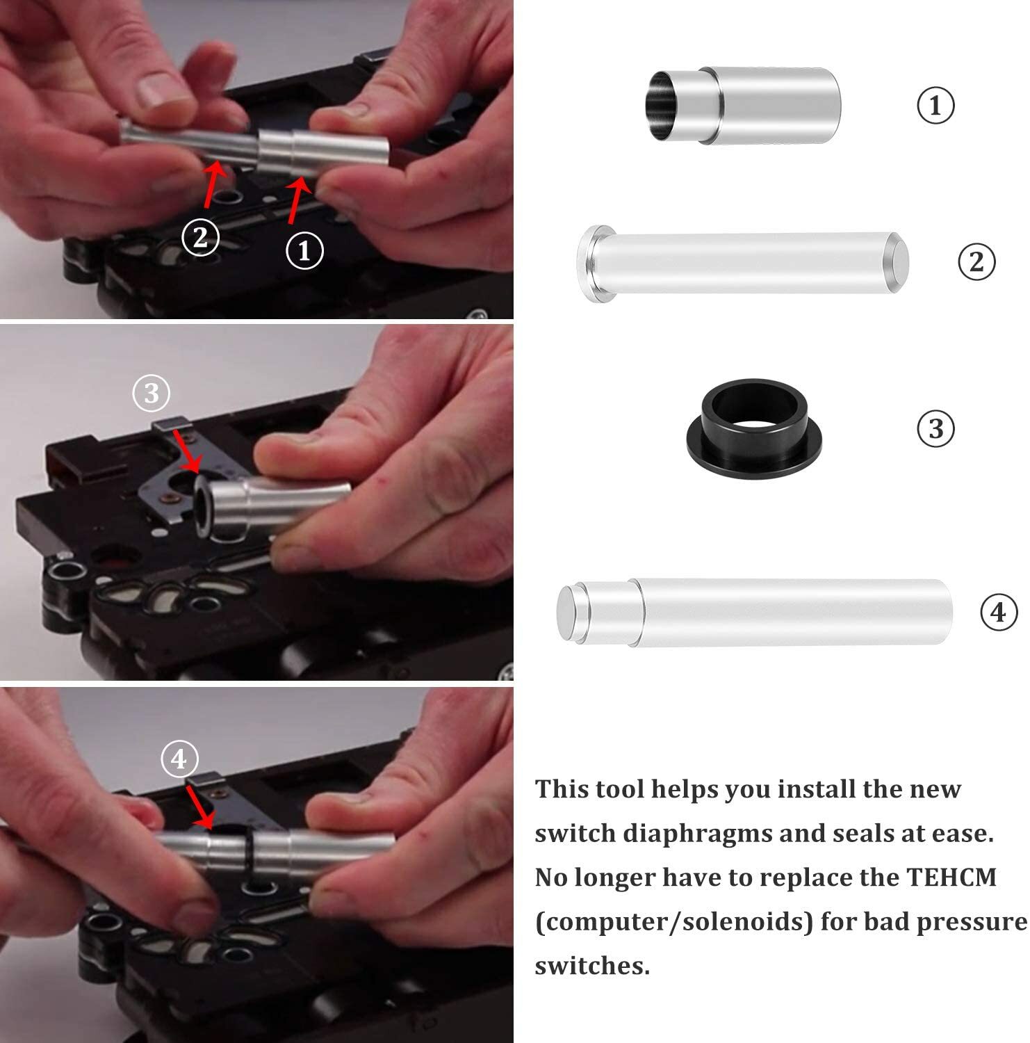124740-TL30 Pressure Switch Rebuild Tool for GM 6L45 6L50 6L80 6L90 6T70 6T75