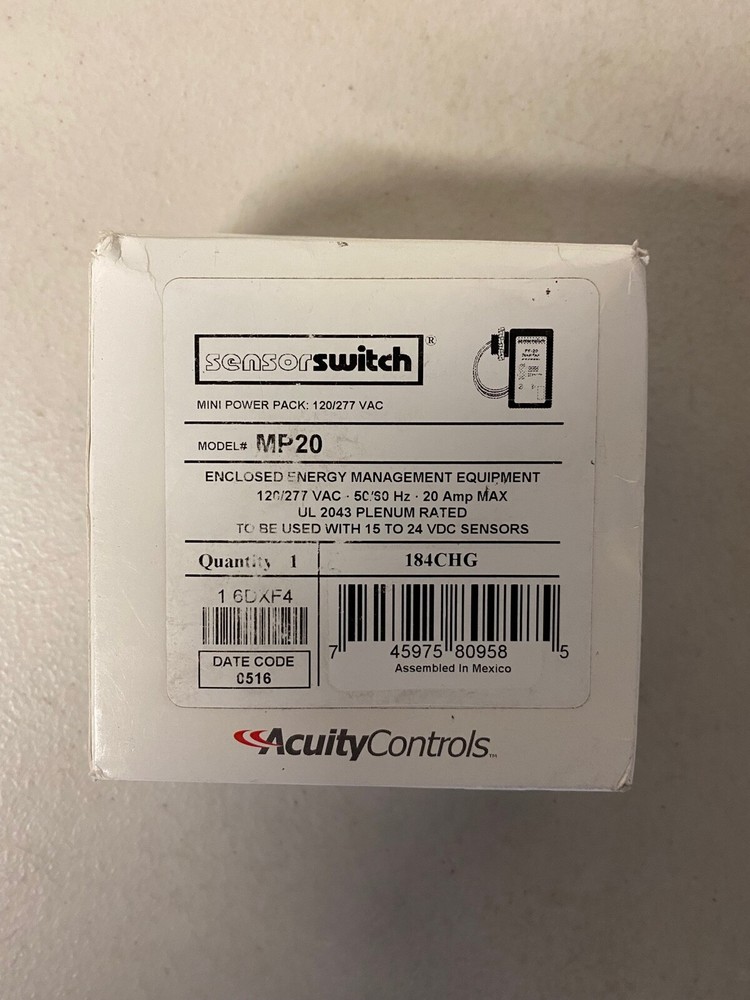 ACUITY SENSOR SWITCH MP20 Power Pack,For Occupancy Sensor