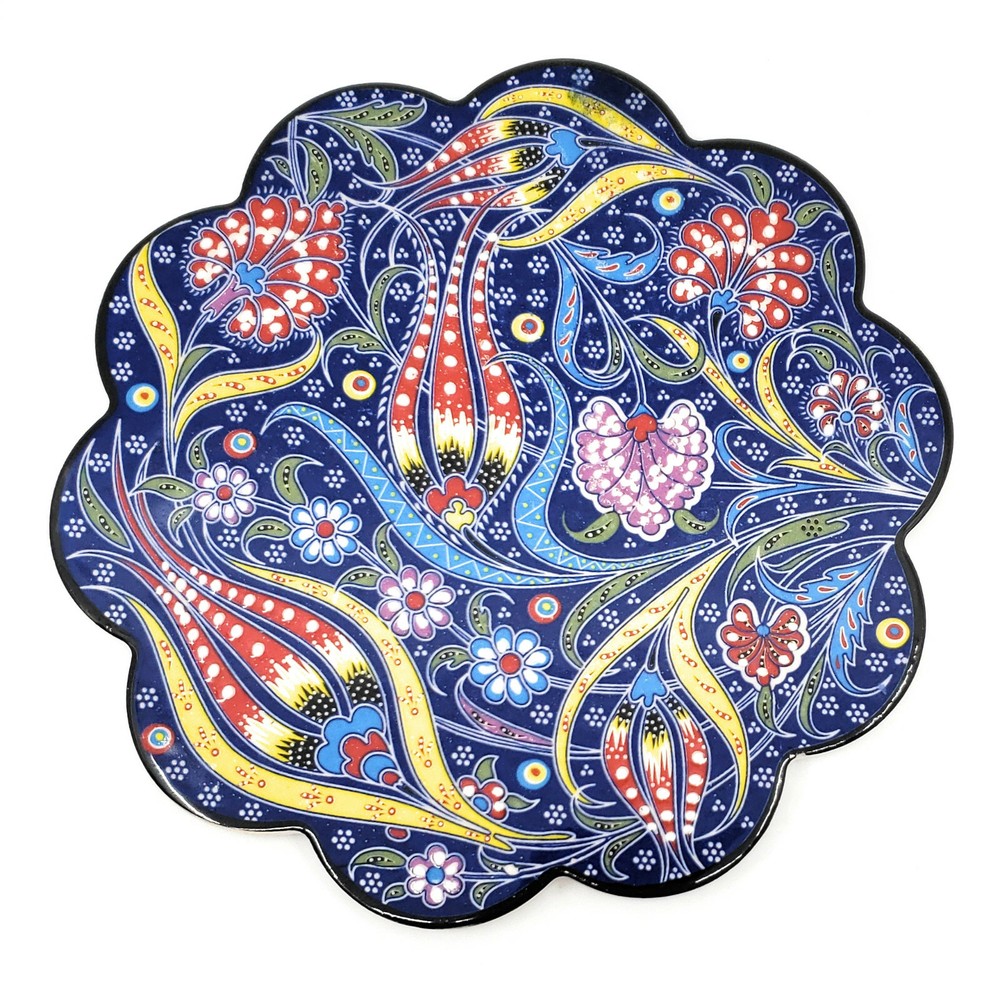 Handmade Turkish Ceramic Pottery Star-Shape Tile Trivet