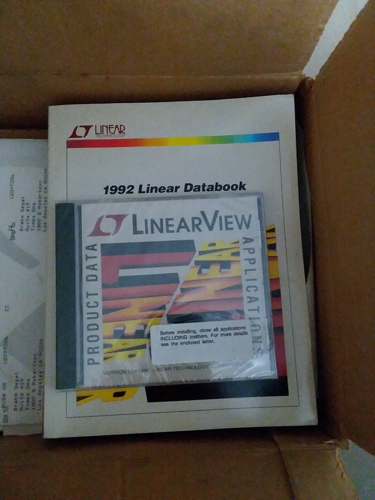 LINEAR VIEW DATA BOOK W/APPLICATION DISC