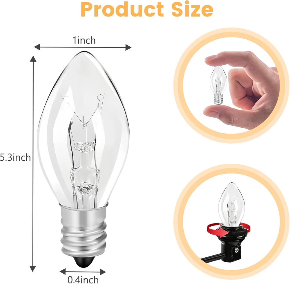 Original Flea Trap Light Bulb Replacement, 10 Pack 7W Replacement Bulbs for Flea