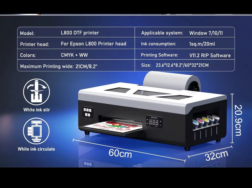A4 dtf printer for Epson L800 DTF printer, DTF transfer machine with over!!!