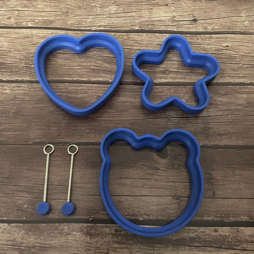 Silicone Pancake Molds Bear Heart Star