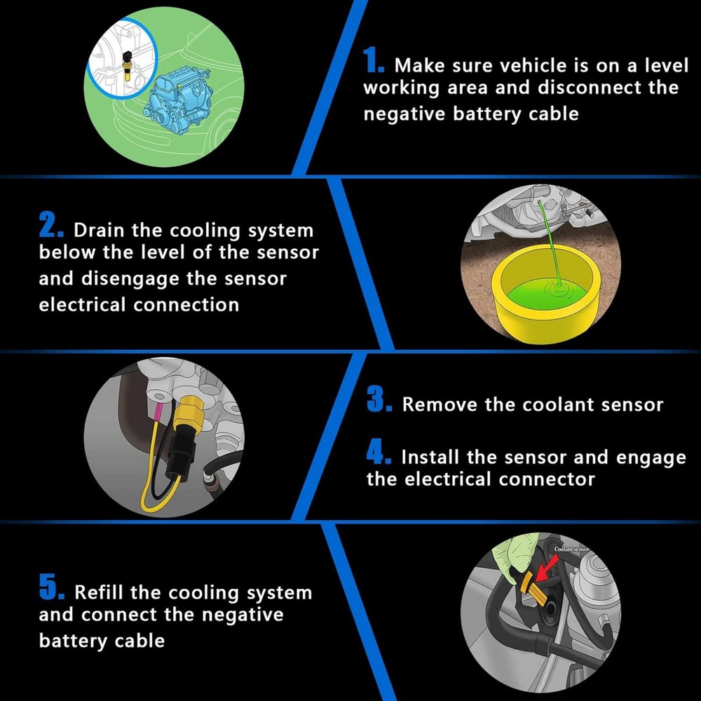 1PCS 5149077AB Engine Coolant Temperature Sensor For Dodge Durango 2008-2022