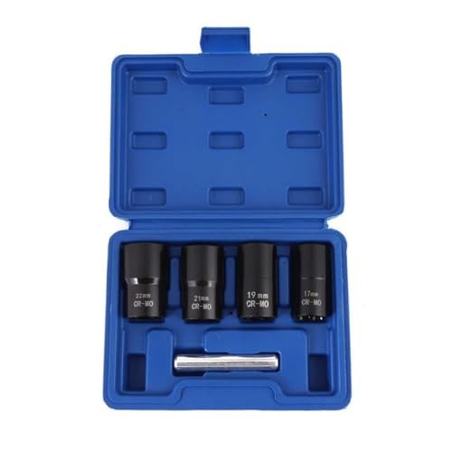 LSLANSOON 1/2” Drive Impact Bolt Nut Extractor Set, 5pcs Assorted Sizes