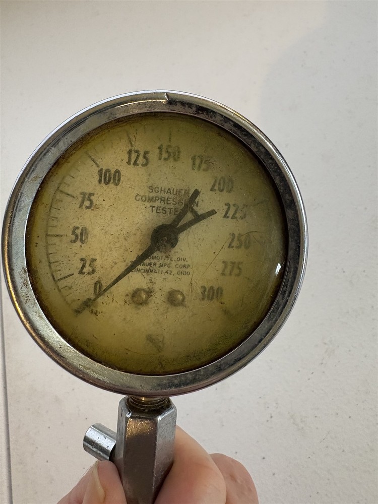 vintage Schauer Compression Tester, Automotive Division, pre-zip code