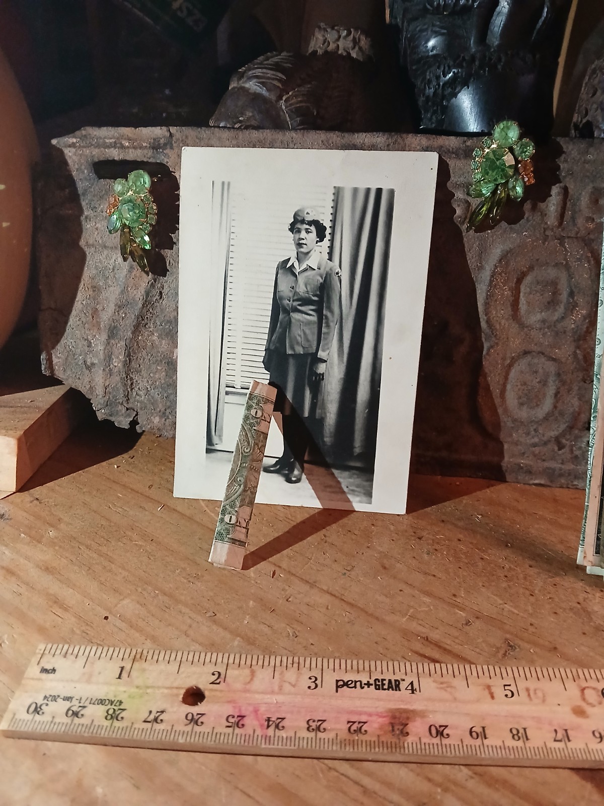 Antique African American *COLORED MILITARY FEMALE *