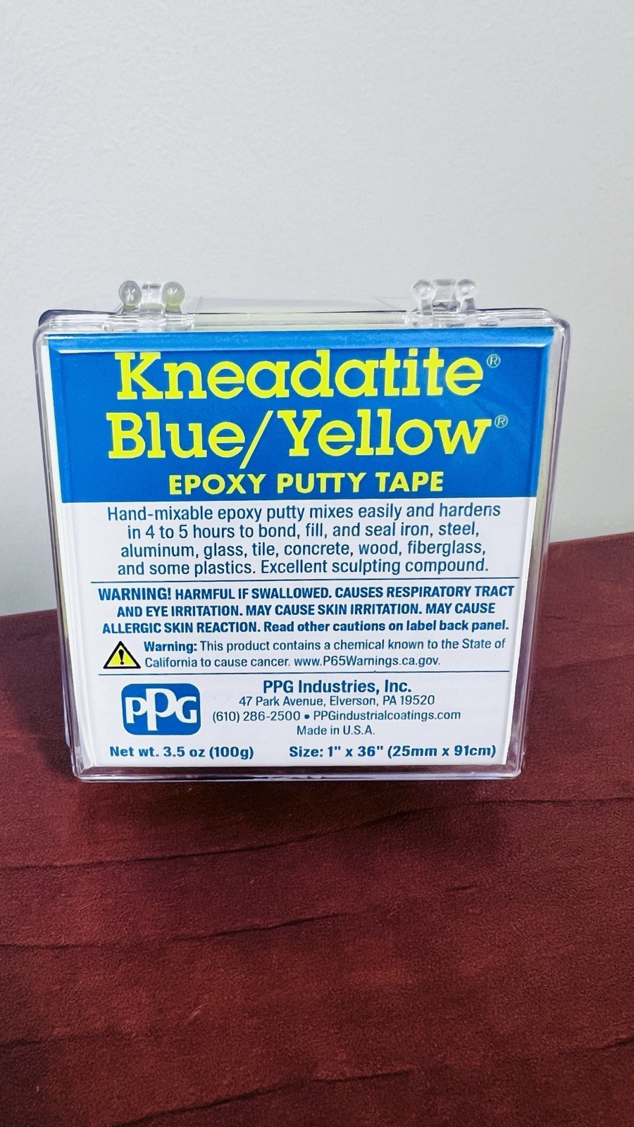 Kneadatite Blue/Yellow Epoxy Putty Tape 36" "Green Stuff"