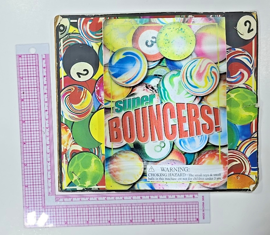 Vintage Vending Display Board Super Bouncers 0546