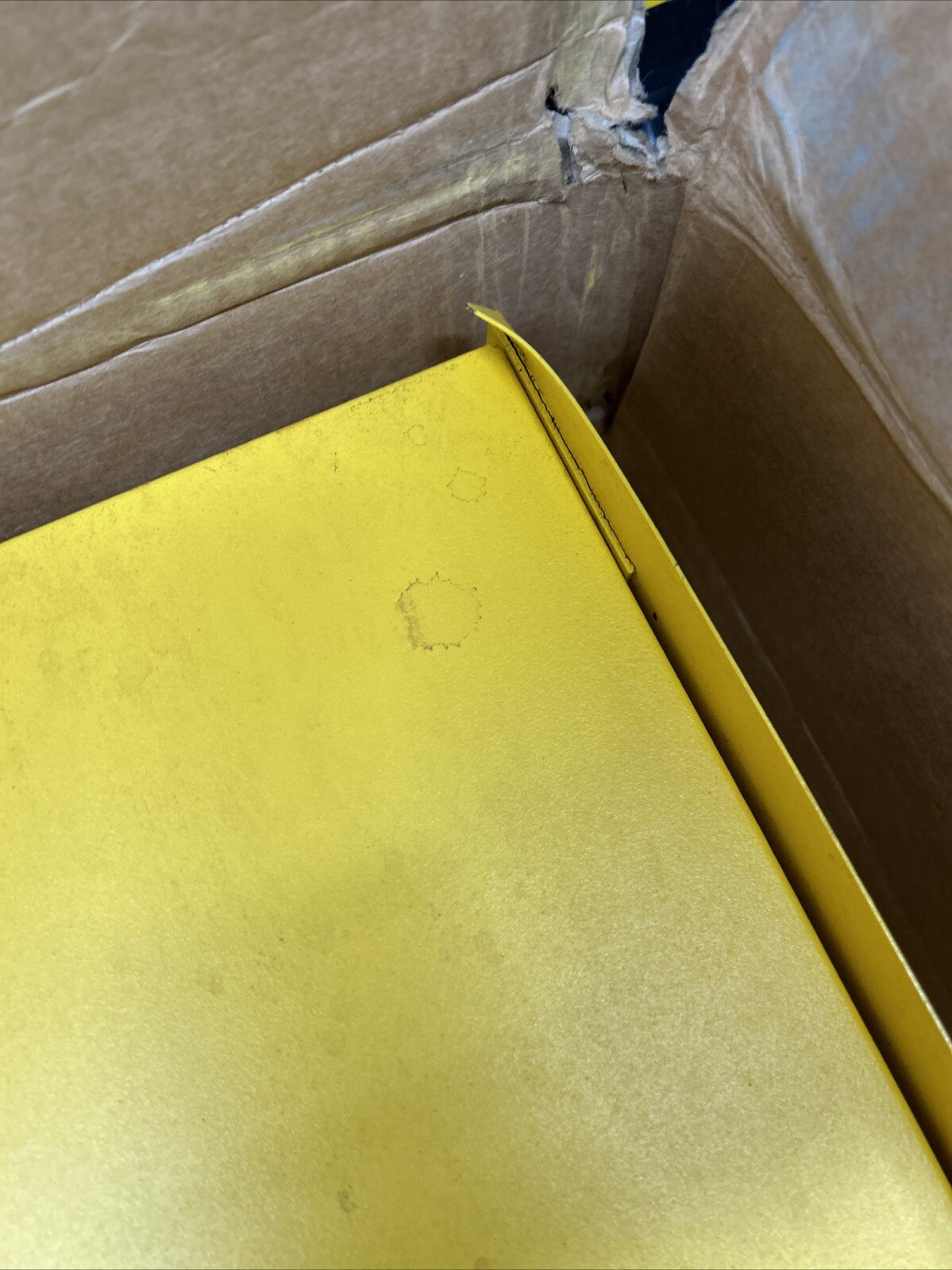 WALLWRITE WW-100SC-T93 Wall Mounted Desk, 20x13-1/2x3-3/8 In, Yellow with key