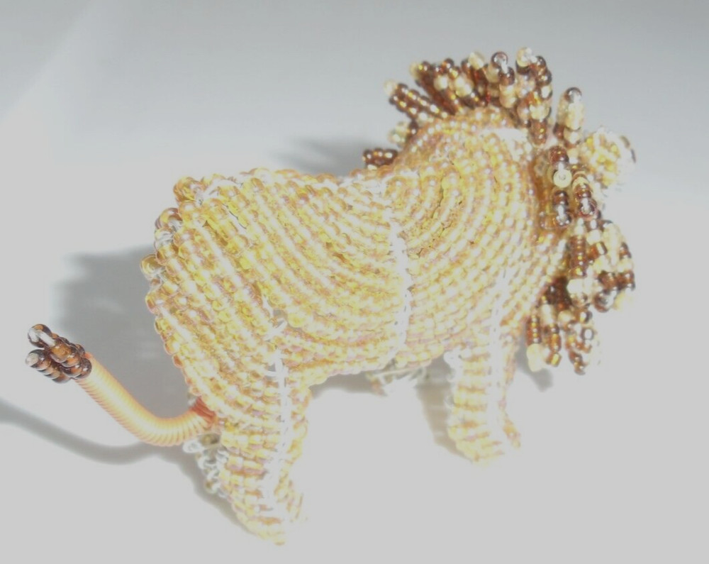 Beaded land: Miniature lion
