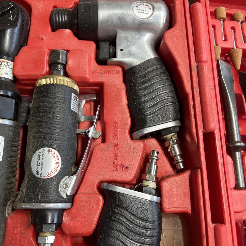 Mastergrip 77 pc Air Tool Set Missing Some Impact Spanner Die Grinder Ratchet ++