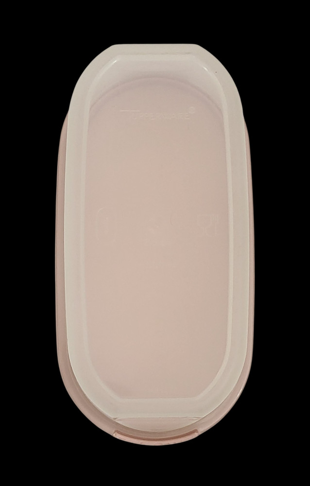 Tupperware Modular Mates #1 Rectangle Butter Container with Pink Lid 2 Cups 2 Pc