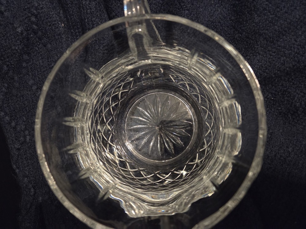 Heavy Leaded Cut Glass 5" Pitcher