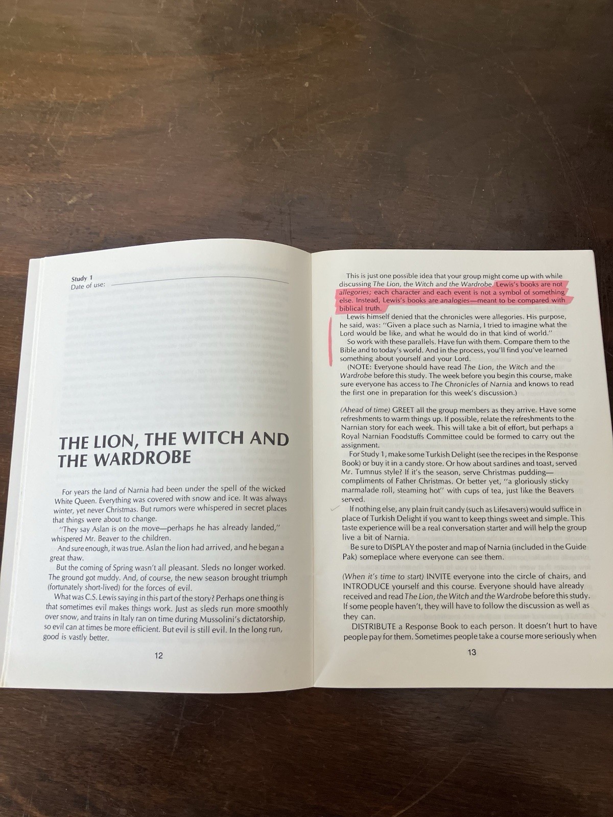 Vintage 1978 Voyage to Narnia Curriculum Set David C Cook C.S. Lewis Map Book +