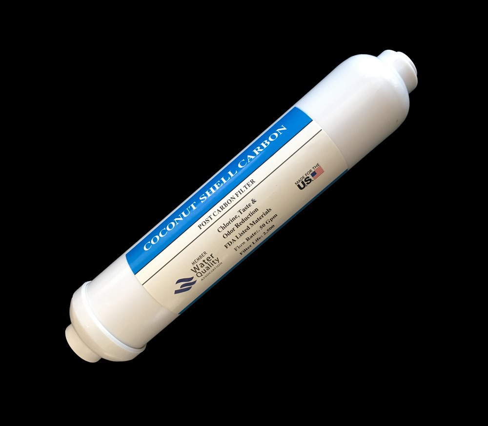 INLINE POST CARBON FILTER 2" x 10" REVERSE OSMOSIS WATER Fridge, Icemaker IL10