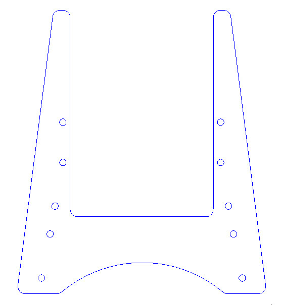 23" SCS Transfer Case Mount, 3/8" Thick Laser Cut