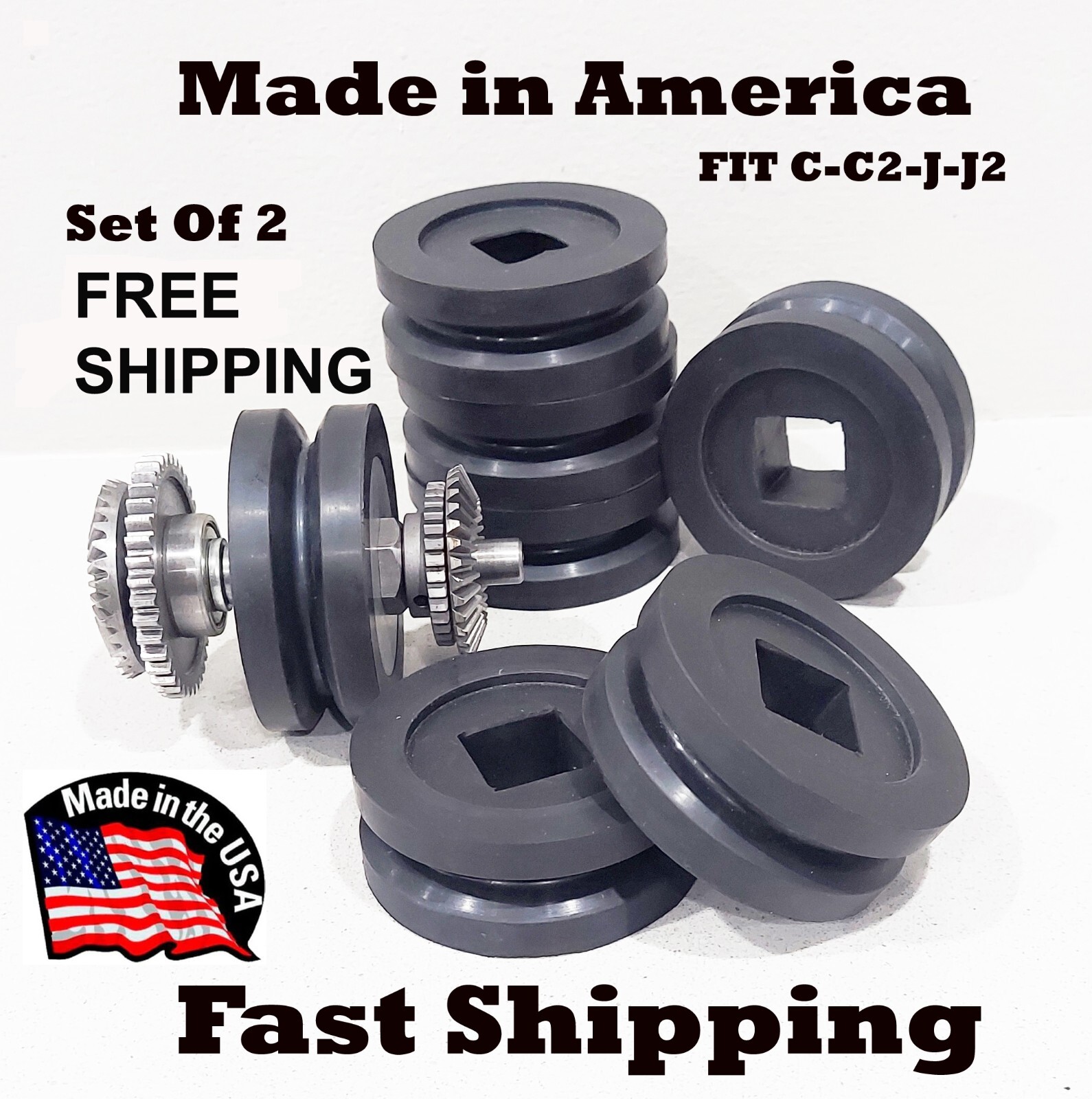 Cable Lasher C-C2 J-J2 Set of 2 Strand Wheels. NEW