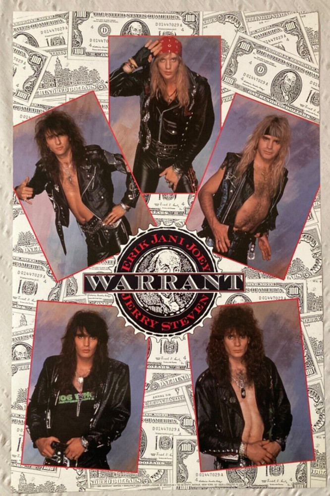 Warrant 1989 Poster Brockum New York City