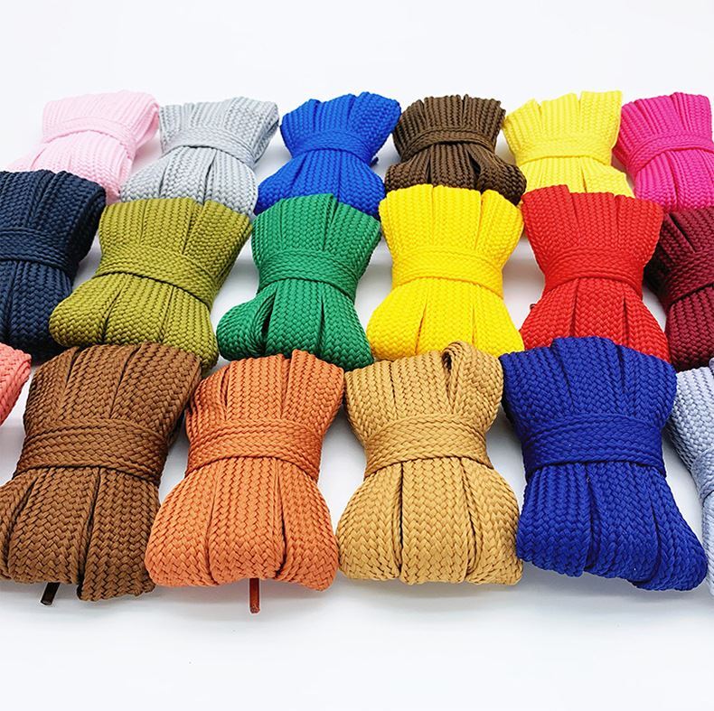 Fat Shoelaces Flat Wide 1cm/2cm 120/140/160cm Color Boot Shoe Laces Sneakers