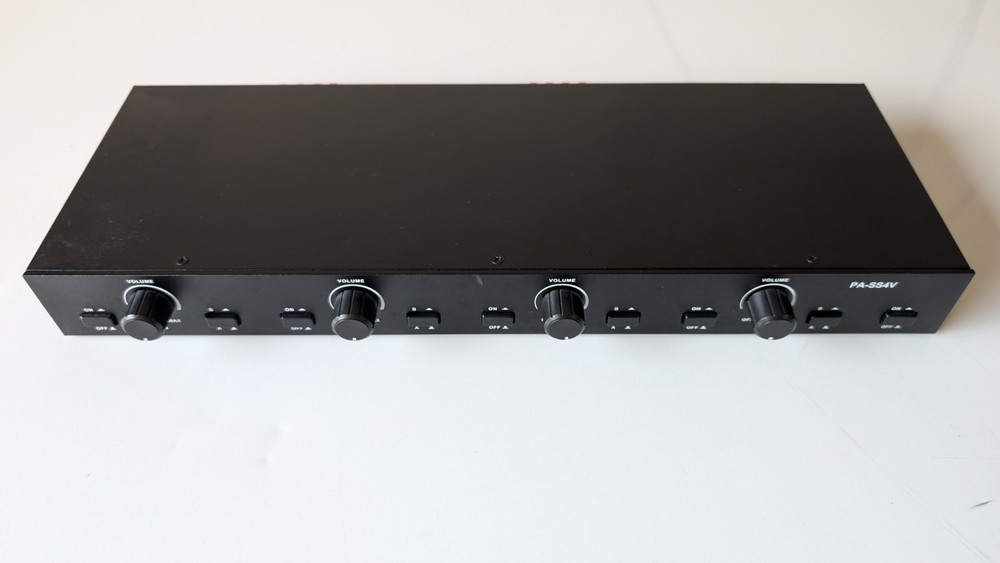Vanco PA-SS4V Four Pair Stereo Speaker Selector Volume Control