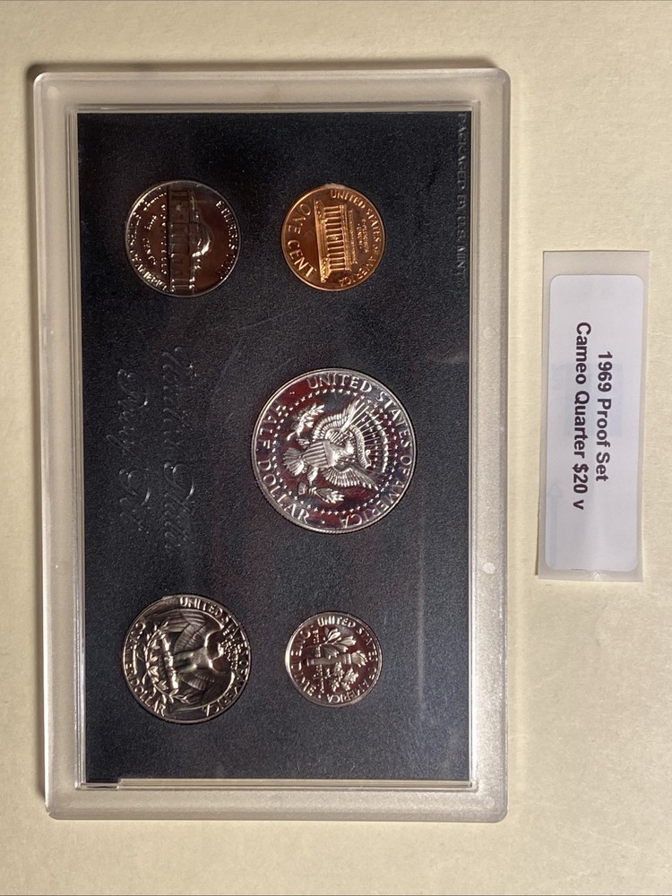 1969 Proof Set With Cameo Quarter No Mint Box
