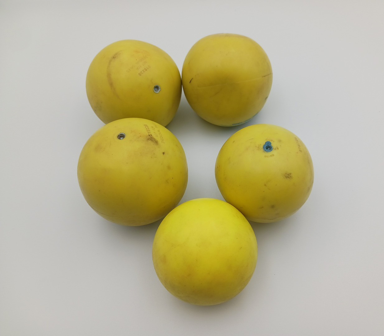 Lot of 5 Total Control Balls Baseball Weighted Balls 3-82 1-74 1-Powernet Ball