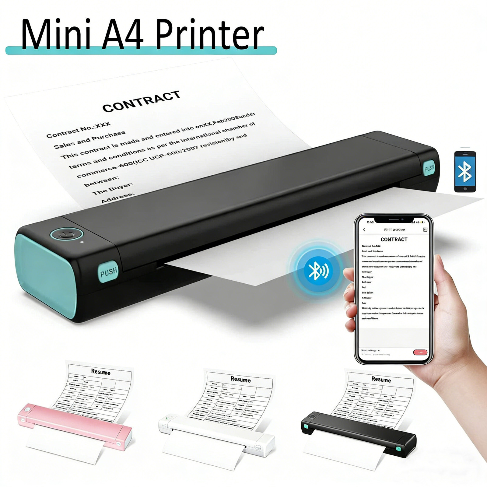 Phomemo M08F Portable Thermal Bluetooth Printer Support for 8.5"x11" US Letter