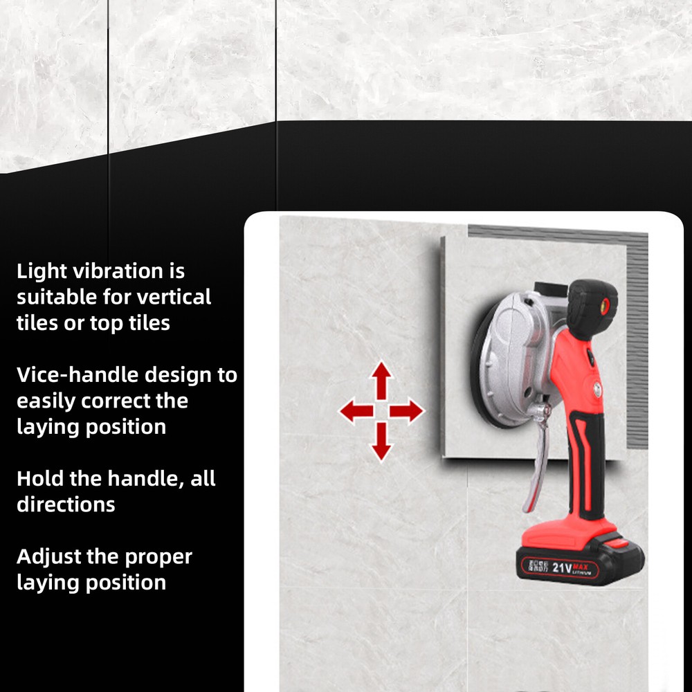 6 Speed Tile Vibration Machine Handheld Tile Tiling Machine 13.5cm Disc Diameter