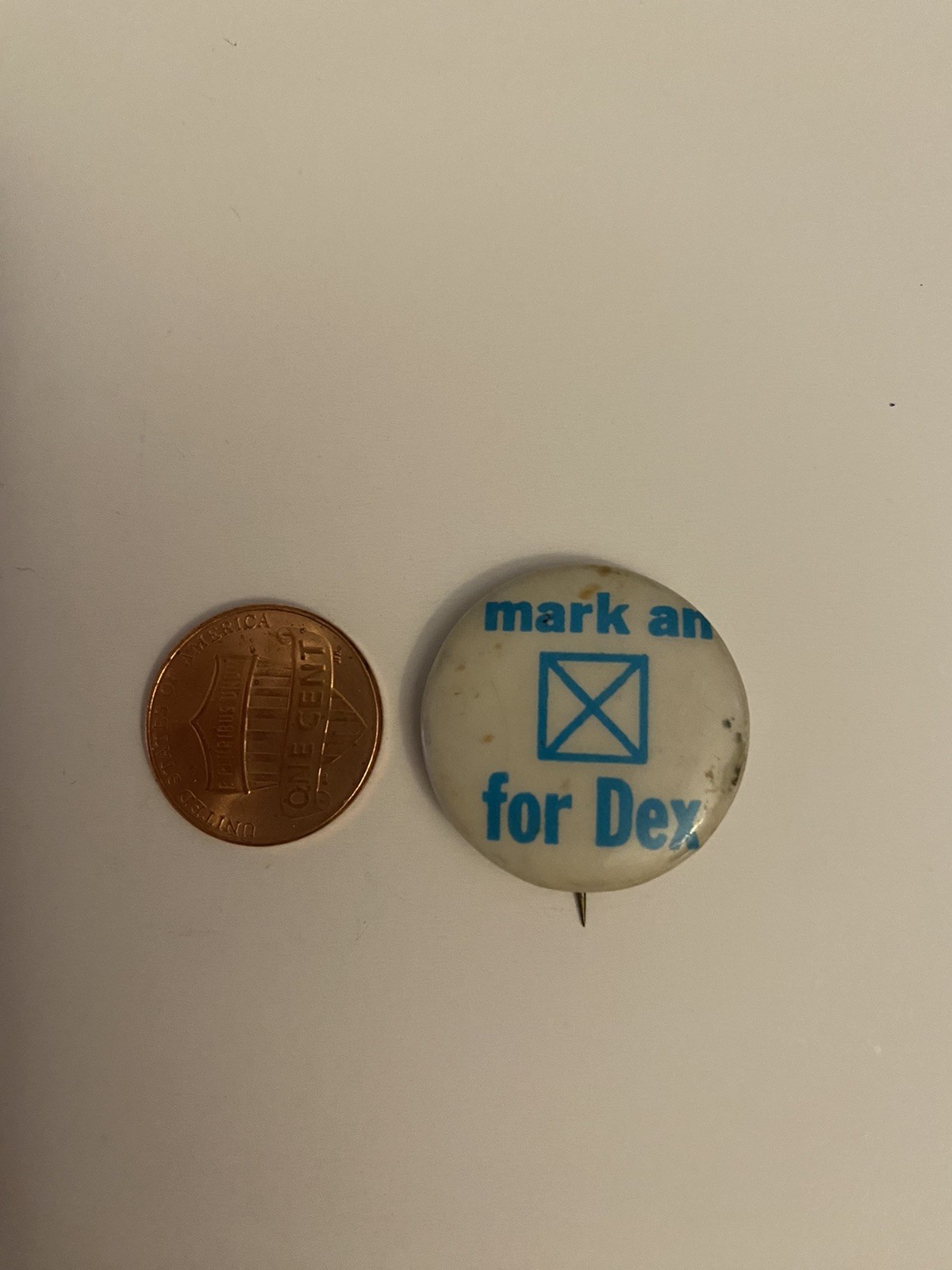 Mark An X For Dex Political Pin Back Button P31