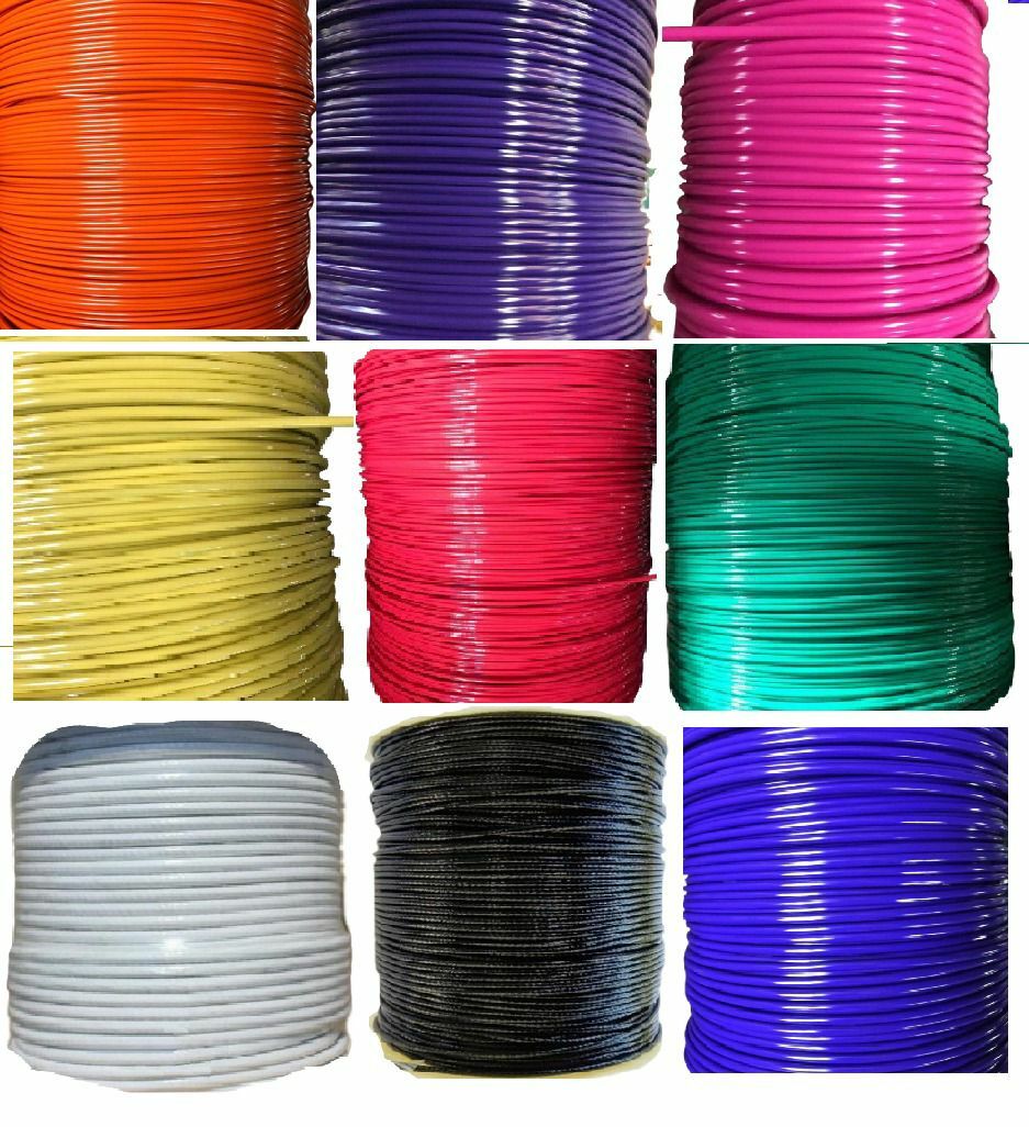 COLOR Vinyl Coated Wire Rope Cable,1/16" - 3/32" 7x7 Cable