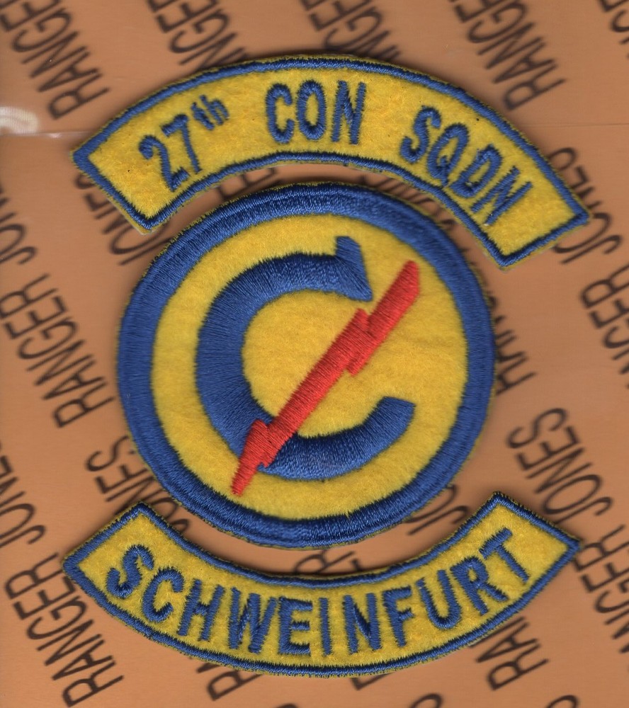 27th Constabulary Squadron SCHWEINFURT Germany patch tab set