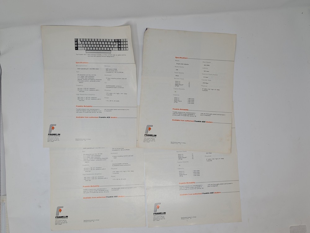 Ace - Vintage Computer Marketing Material