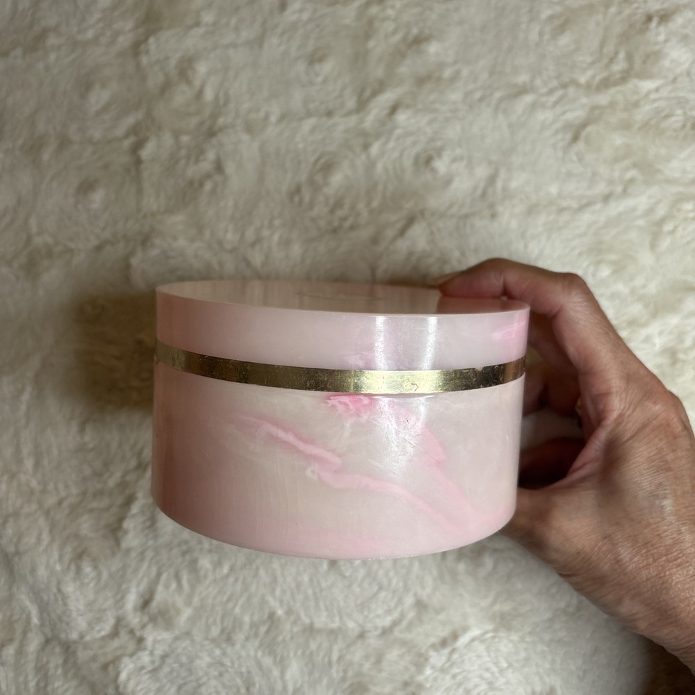 Chantilly Perfumed Bath Powder Pink Container Houbigant EMPTY Plastic